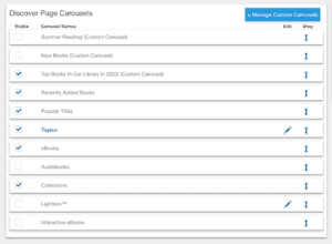 Discover Page Carousels