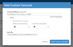 Add Custom Carousel