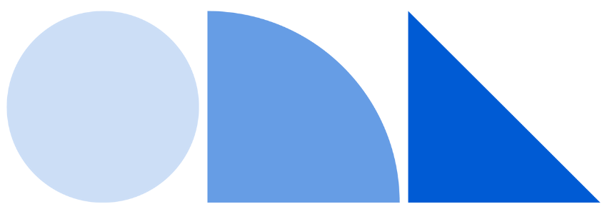 blue shapes circle triangle